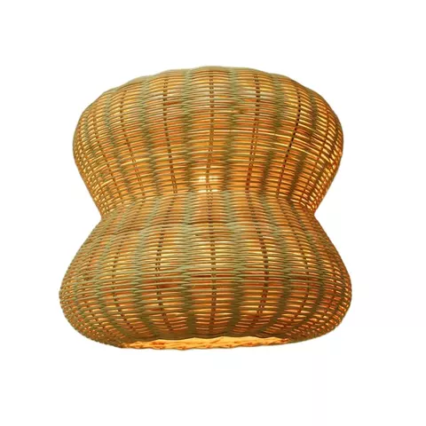 Bamboo and rattan lampshade