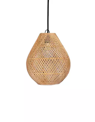 Bamboo and rattan lampshade