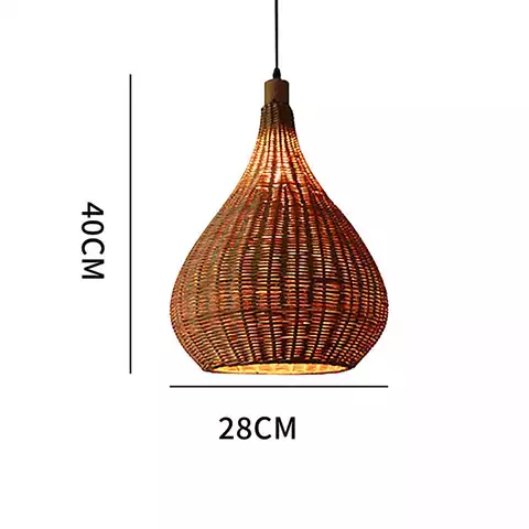 Bamboo and rattan lampshade