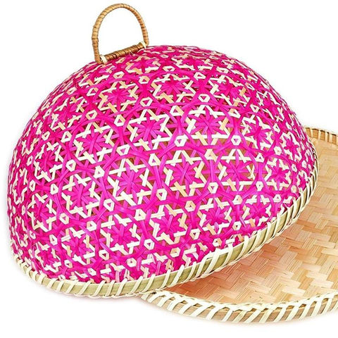 Bamboo and rattan tray