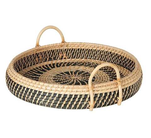 Bamboo and rattan tray