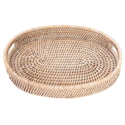 Bamboo and rattan tray