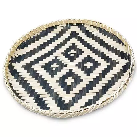 Bamboo and rattan tray