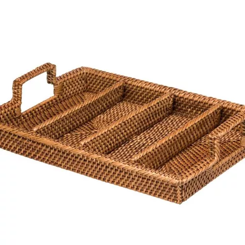 Bamboo and rattan tray