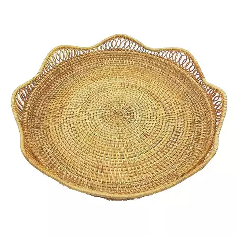 Bamboo and rattan tray