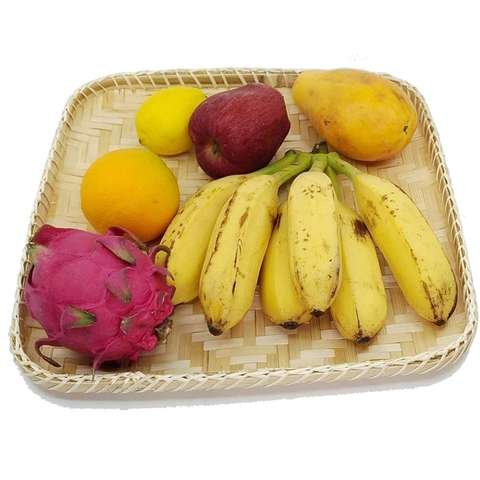 Bamboo and rattan tray