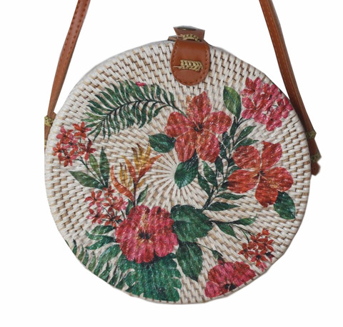 Bamboo and rattan handbag