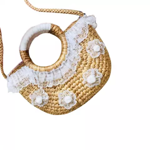 Bamboo and rattan handbag