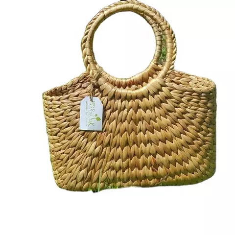 Bamboo and rattan handbag