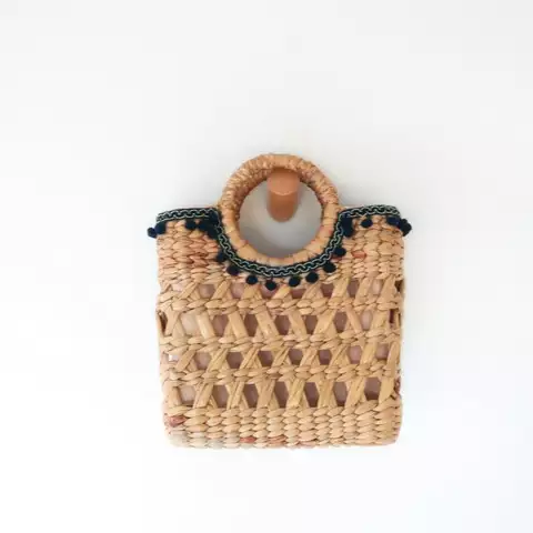 Bamboo and rattan handbag