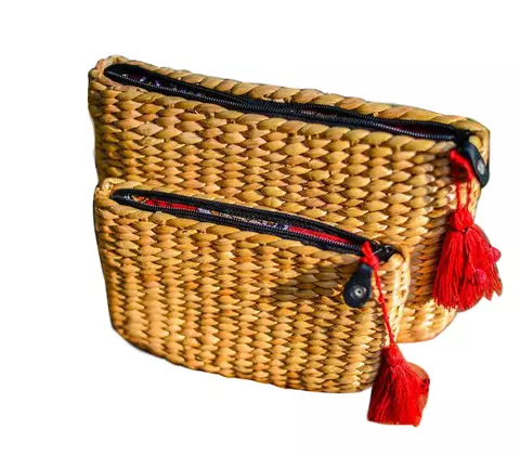 Bamboo and rattan wallet