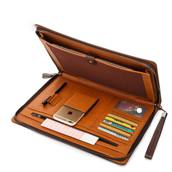 Leather document holder