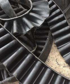 Corrugated sidewall belts