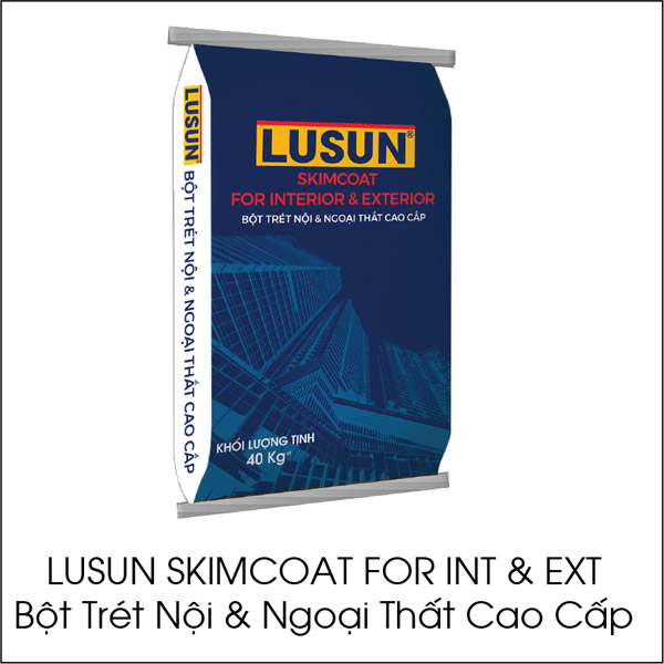 Lusun Skimcoat for Int & Ext: Premium skim coat for interior and exterior use
