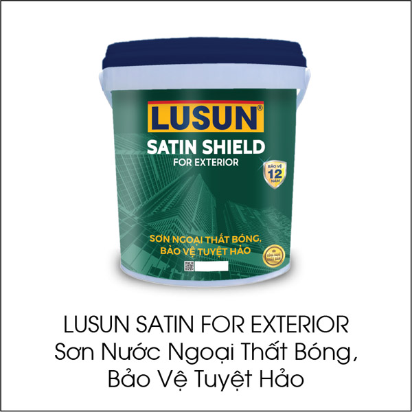 Lusun Satin for Exterior: Glossy exterior water-based paint
