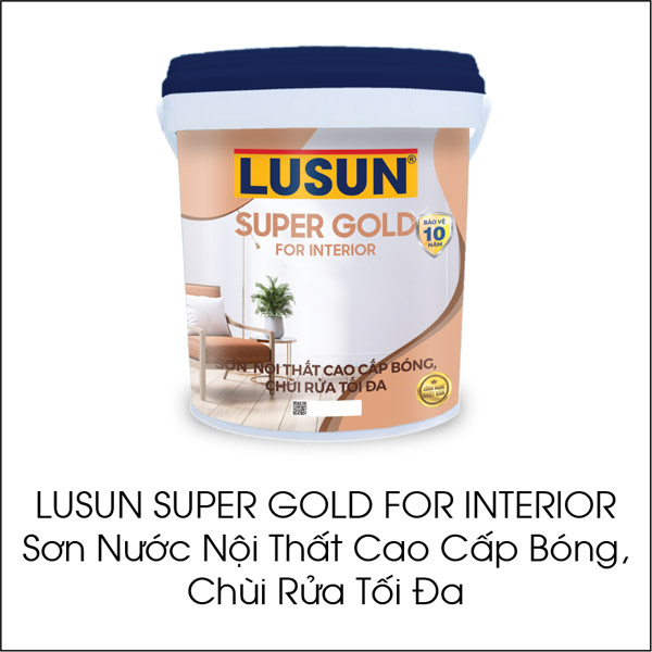 Lusun Super Gold for Interior: Premium glossy interior water-based paint