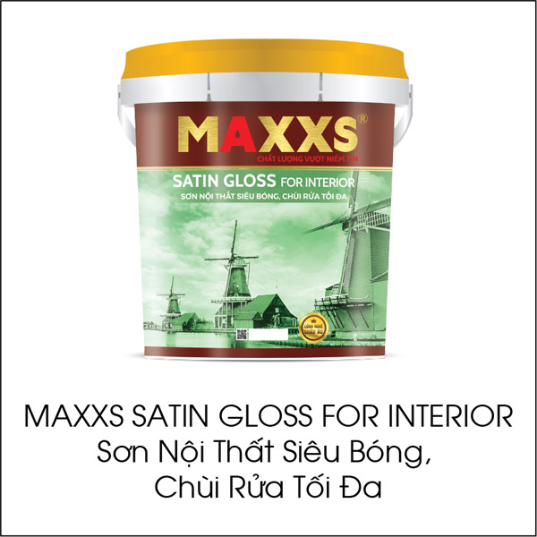 Maxxs Satin Gloss for Interior: Ultra-glossy interior paint