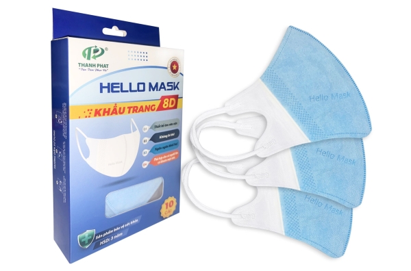 Hello Mask 8D - blue medical masks
