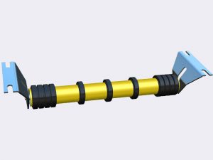 Rubber disc return idler