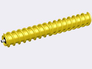 Steel spiral return roller