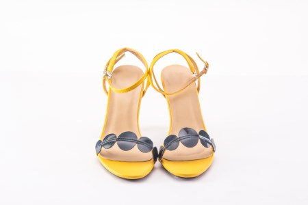 Yellow high heels