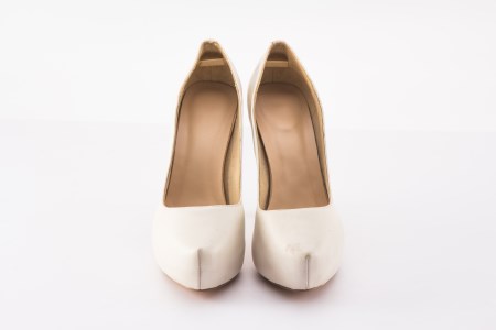 White high heels