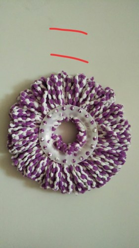 Purple mop head