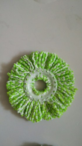 White and green mop head