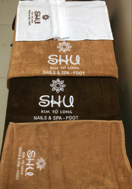 Logo embroidered towels