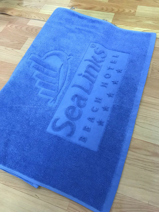 Logo embroidered towels