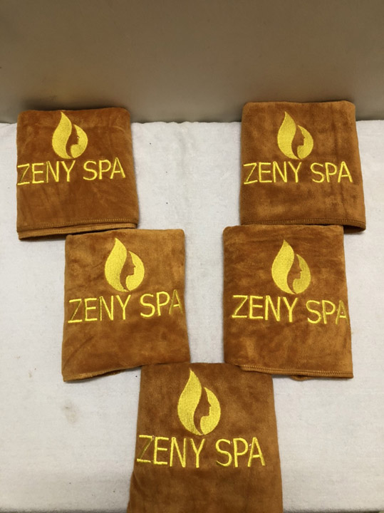 Logo embroidered towels