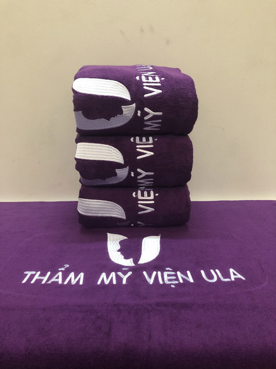 Logo embroidered towels