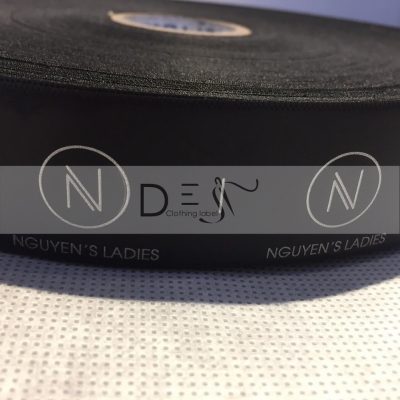 Printed satin labels with border
