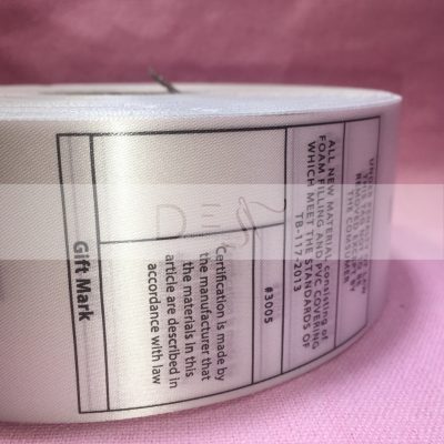 Printed satin labels