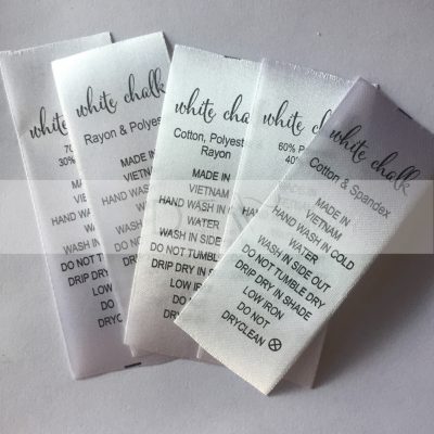 Printed satin labels
