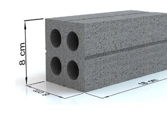 Four-hole brick