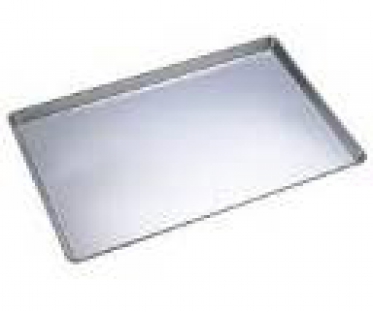 Flat stainless steel tray