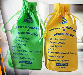 Activated carbon odor absorber bag