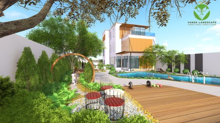 Villa garden design