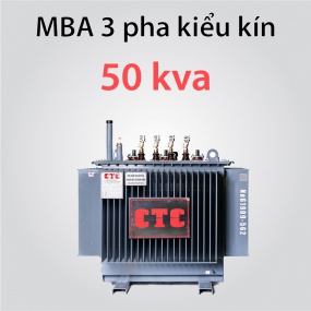 Closed type three phase transformer 50kva