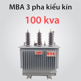 Closed type three phase transformer 100kva