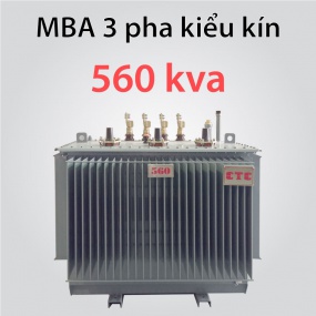 Closed type three phase transformer 560kva