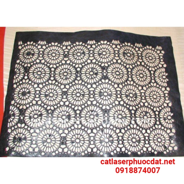 Faux leather laser cutting