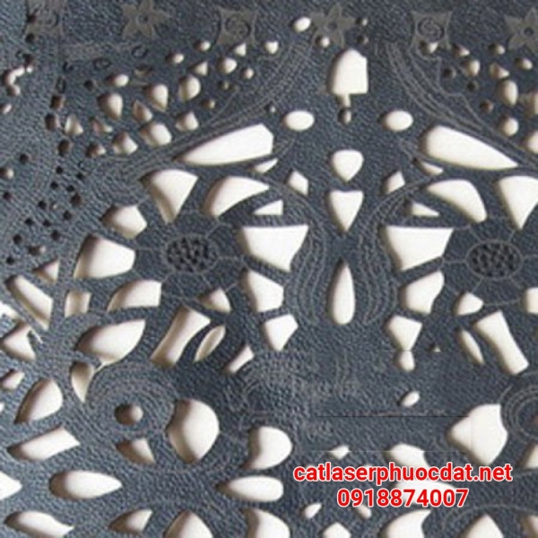 Faux leather laser cutting