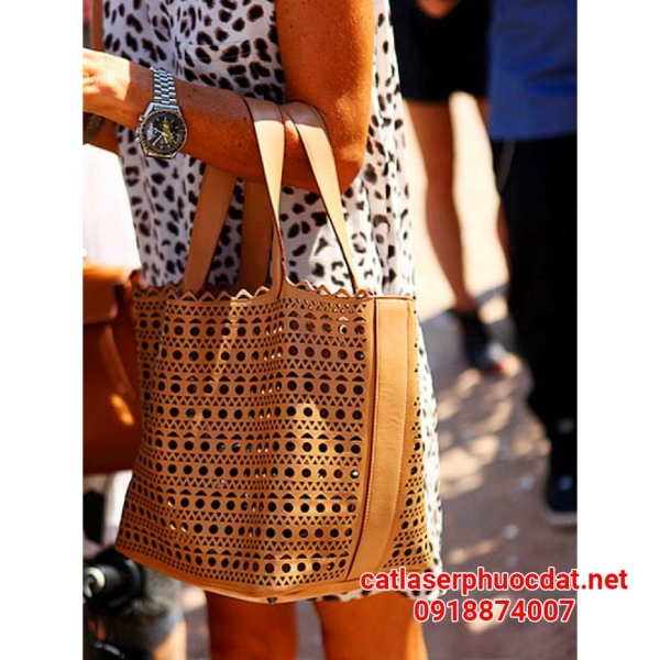 Faux leather laser cutting