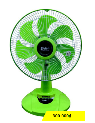 Table fan with 7-blade propeller