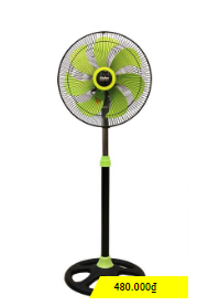 Standing fan with 7-blade metal propeller