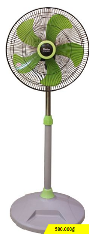 Metal-body standing fan with 5-blade propeller