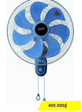 Wall-mounted fan with 7-blade propeller