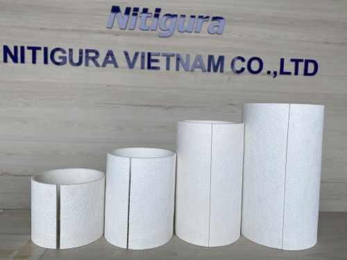 Glass wool pipe